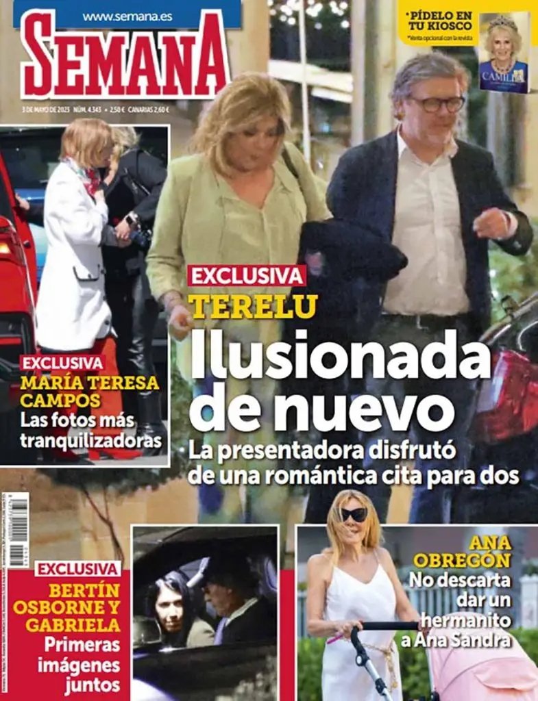 Terelu Campos con novio José Luis Sánchez Semana Terelu Campos con novio José Luis Sánchez Semana