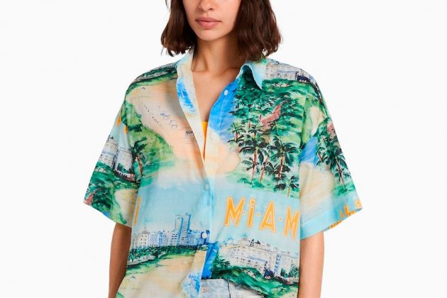 Camisa manga corta oversize print Camisa manga corta oversize print