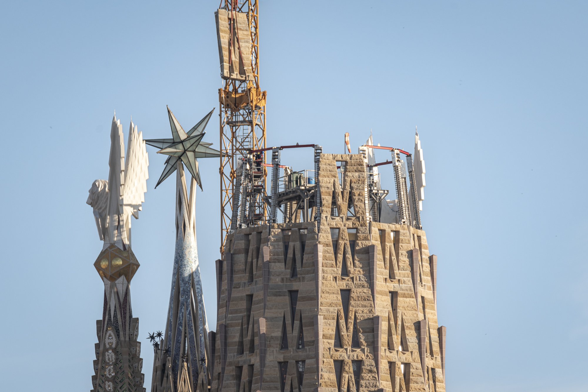 La Sagrada Família conclou el novè nivell de la torre de Jesús i supera els 130 metres
