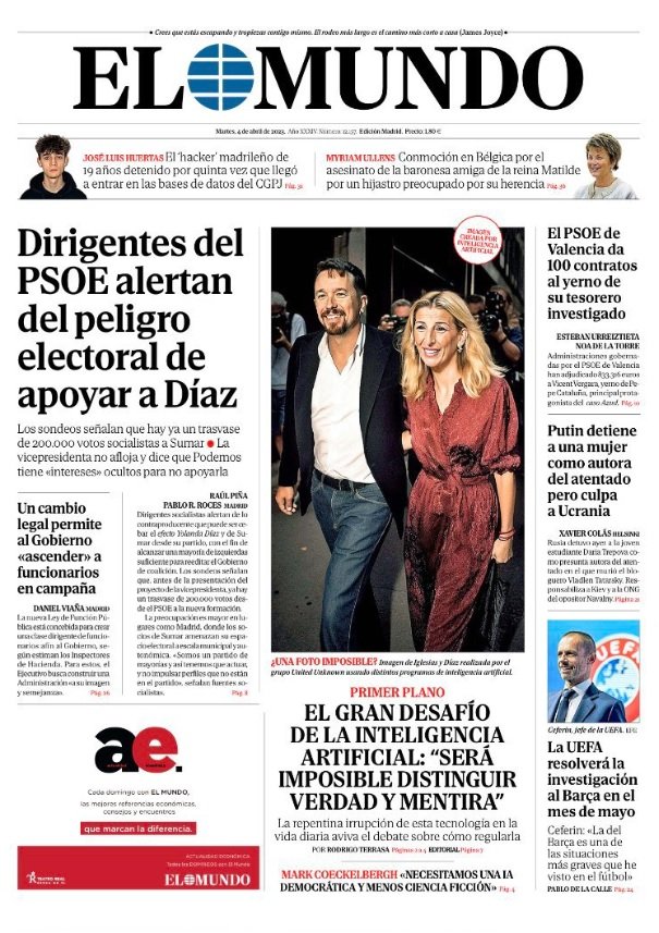 Portada El Mundo IA