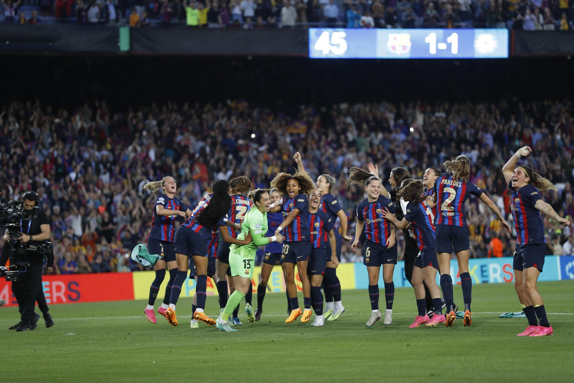 Barça women reach their fourth Champions League final in five years after Chelsea draw (1-1)