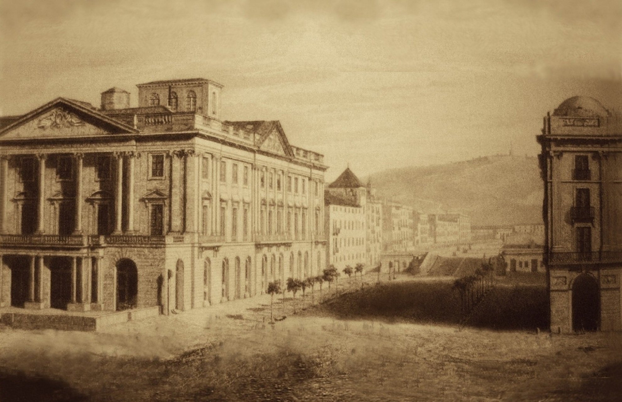 Daguerrotipo de la Casa de la Lonja|Palco (1839). Fuente Wikimedia Commons Daguerrotipo de la Casa de la Lonja|Palco (1839). Fuente Wikimedia Commons