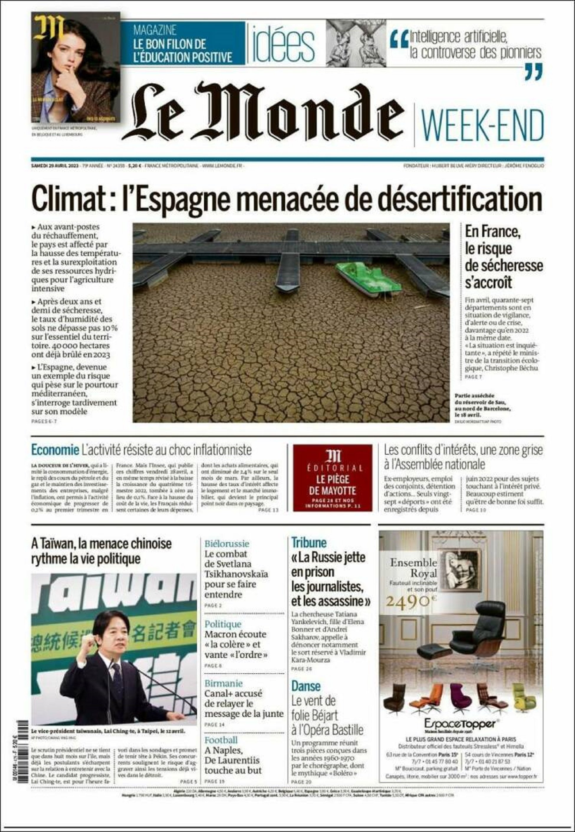 'Le Monde' advierte: "España, con riesgo de desertización"