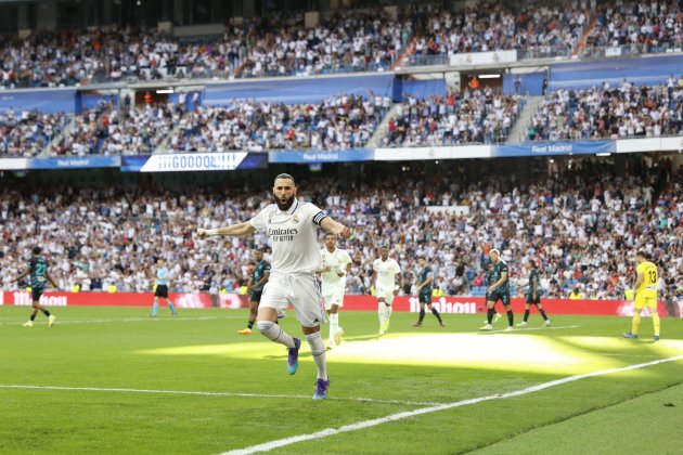 Karim Benzema celebració gol Reial Madrid / Foto: EFE