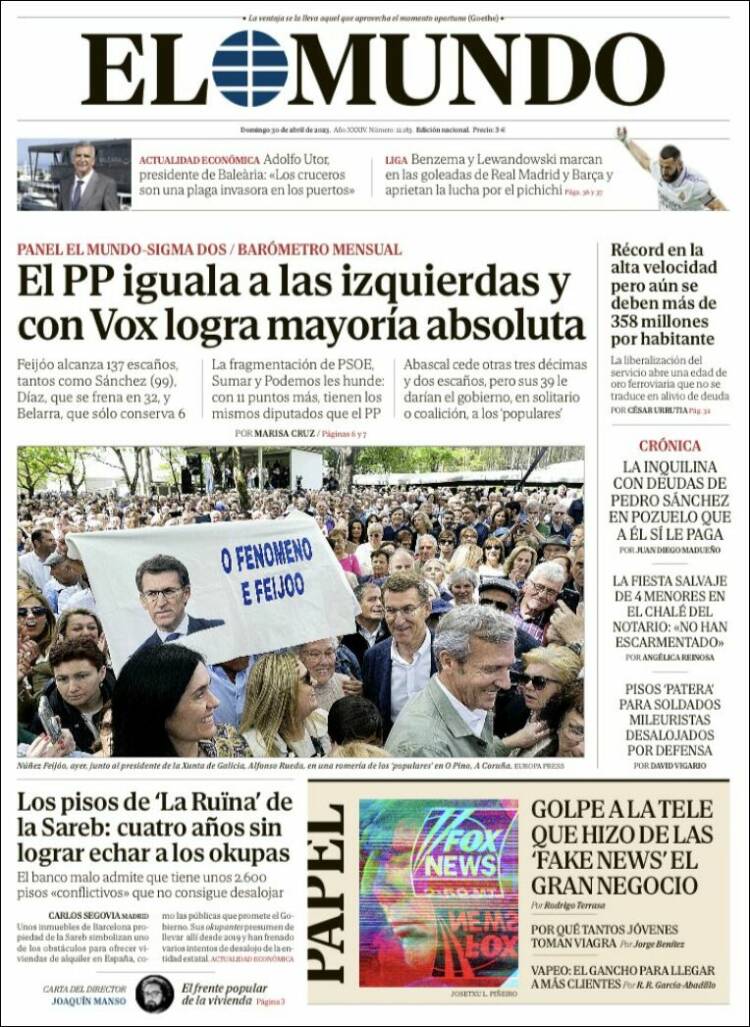 El Mundo, 30 abril El Mundo, 30 abril