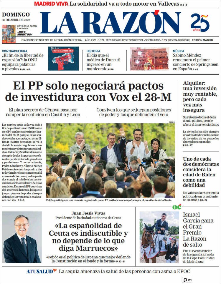 La Razon, 30 abril