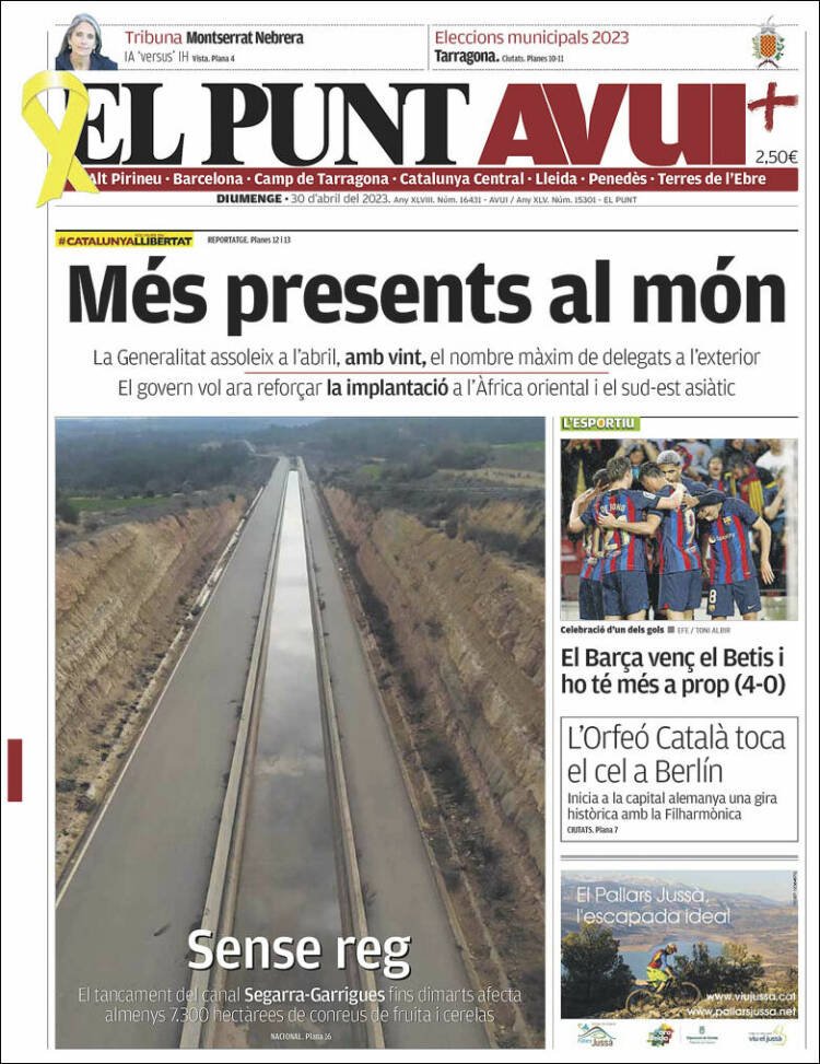 El Punt Avui, 30 abril El Punt Avui, 30 abril