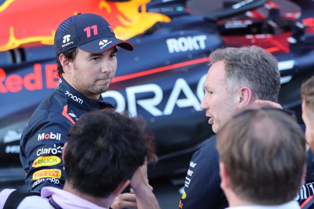 Sergio Checo Pérez Christian Horner Red Bull / Foto: EFE Sergio Checo Pérez Christian Horner Red Bull / Foto: EFE