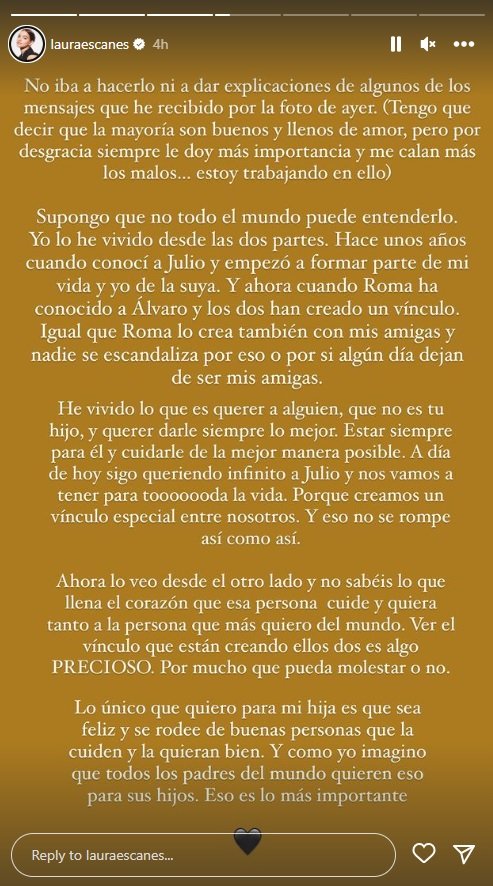 Laura Escanes comunicat IG Laura Escanes comunicat IG