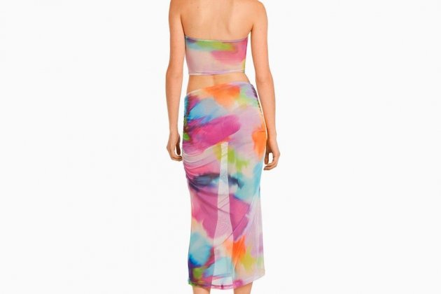Falda midi mesh print1 Falda midi mesh print1