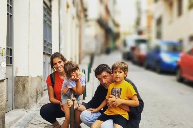 Espartac Peran amb la dona i els fills Instagram