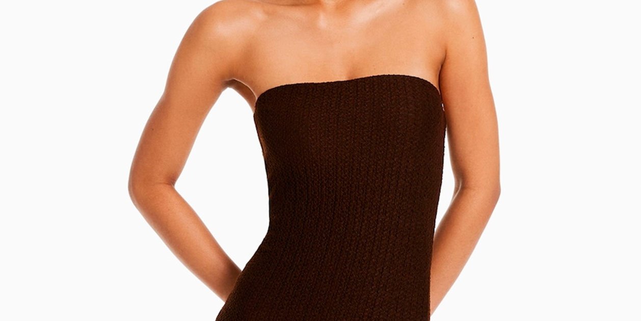 Vestido sales marron bershka