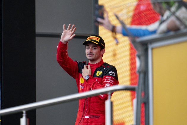 Charles Leclerc al podi del GP Azerbaidjan / Foto: Europa Press