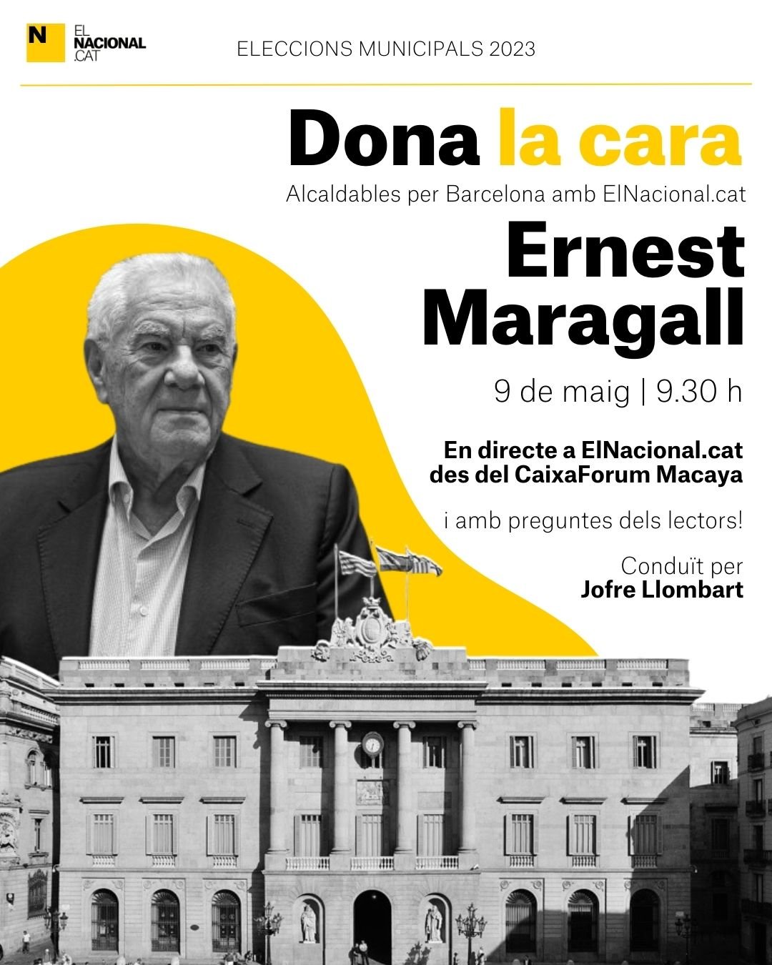 Ernest Maragall, tercer i últim candidat a passar pels cara a cara dels alcaldables amb El Nacional.cat