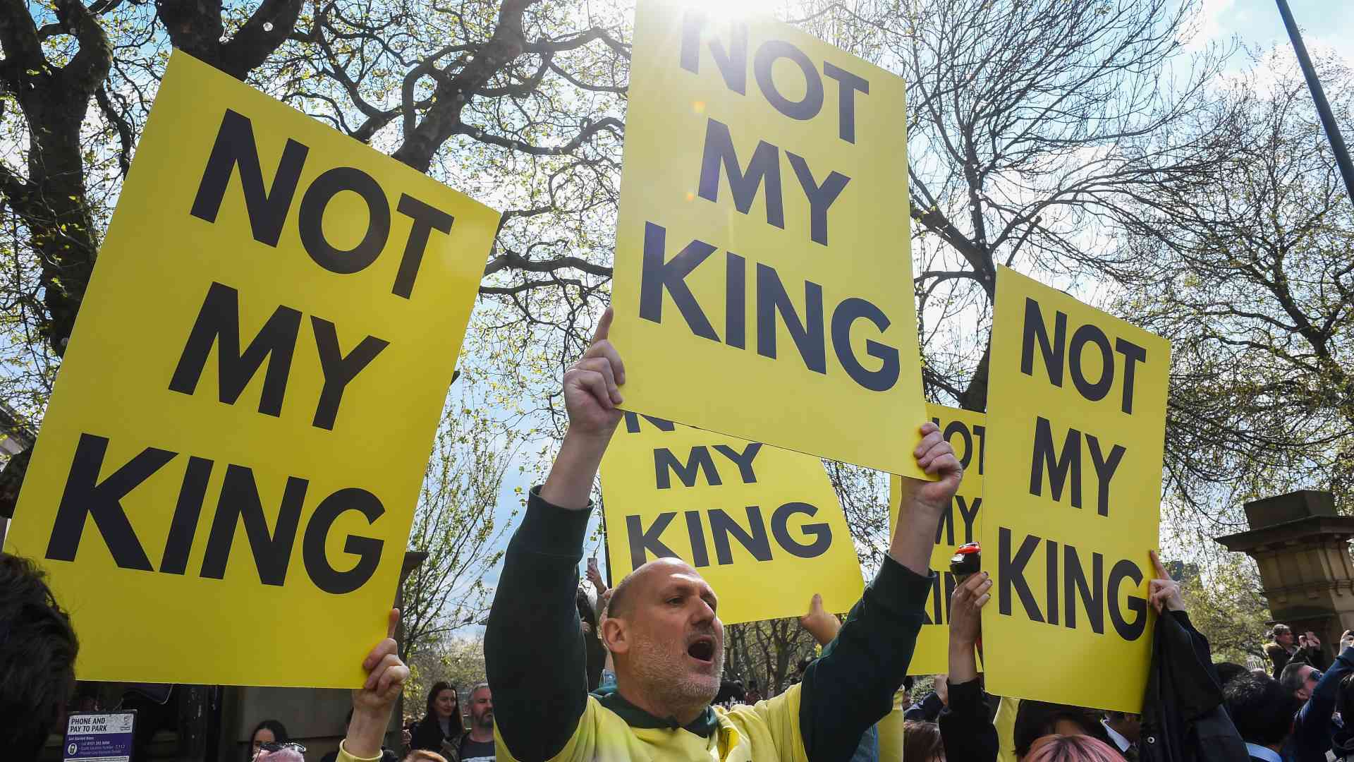 Not my king protestes republicans carles iii / EFE Not my king protestes republicans carles iii / EFE