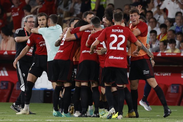 Osasuna celebrando un gol en la final de la Copa / Foto: EFE Osasuna celebrando un gol en la final de la Copa / Foto: EFE