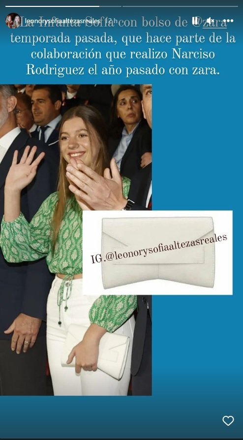 El bolso de la infanta Sofia Instagram