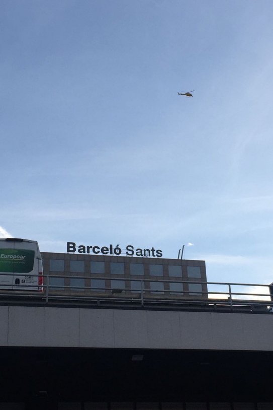 Sants helicopter protesta CDR - Adrià Rovira
