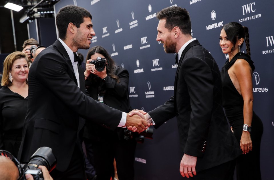 Messi, Alcaraz, Antonela EFE Messi, Alcaraz, Antonela EFE