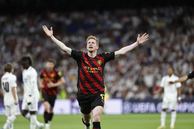 Kevin de Bruyne celebrant el seu gol / Foto: EFE