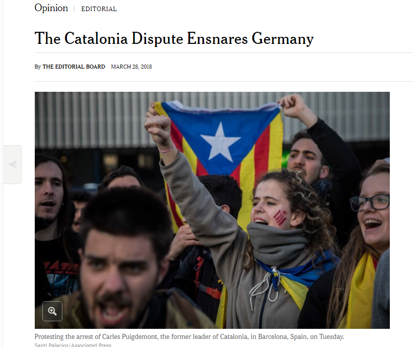 Puigdemont Catalunya The New York Times / EN