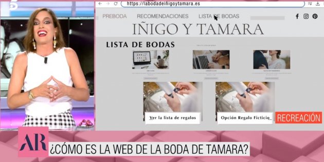 Lista bodas Tamara Íñigo Telecinco