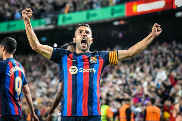 Jordi Alba celebración gol Osasuna / Foto: Europa Press Jordi Alba celebración gol Osasuna / Foto: Europa Press