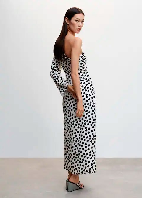 Vestido asimétrico con lunares Vestido asimétrico con lunares