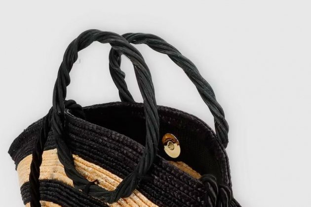 Bolso de mano Mini Hatbag de paja y mimbre de Zahati Bolso de mano Mini Hatbag de paja y mimbre de Zahati