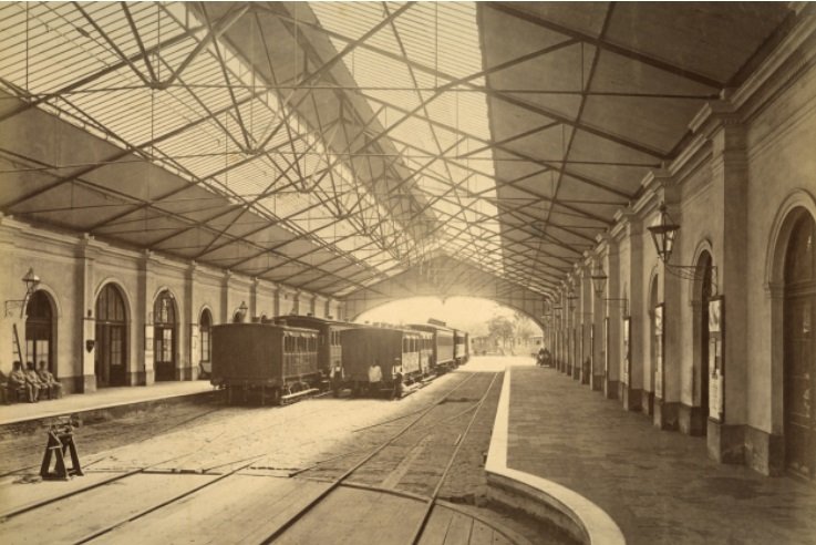 Imatge interior de la Estación del Parque (finals del segle XIX). Font Archivo General de la Nación, Buenos Aires Imatge interior de la Estación del Parque (finals del segle XIX). Font Archivo General de la Nación, Buenos Aires