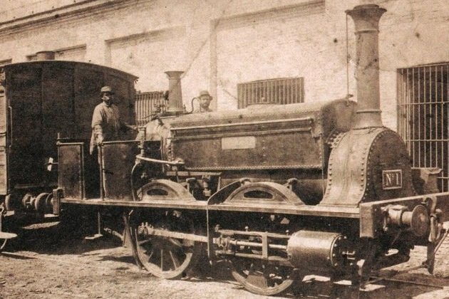 La locomotora La Porteña. Font Archivo General de la Nación. Buenos Aires La locomotora La Porteña. Font Archivo General de la Nación. Buenos Aires