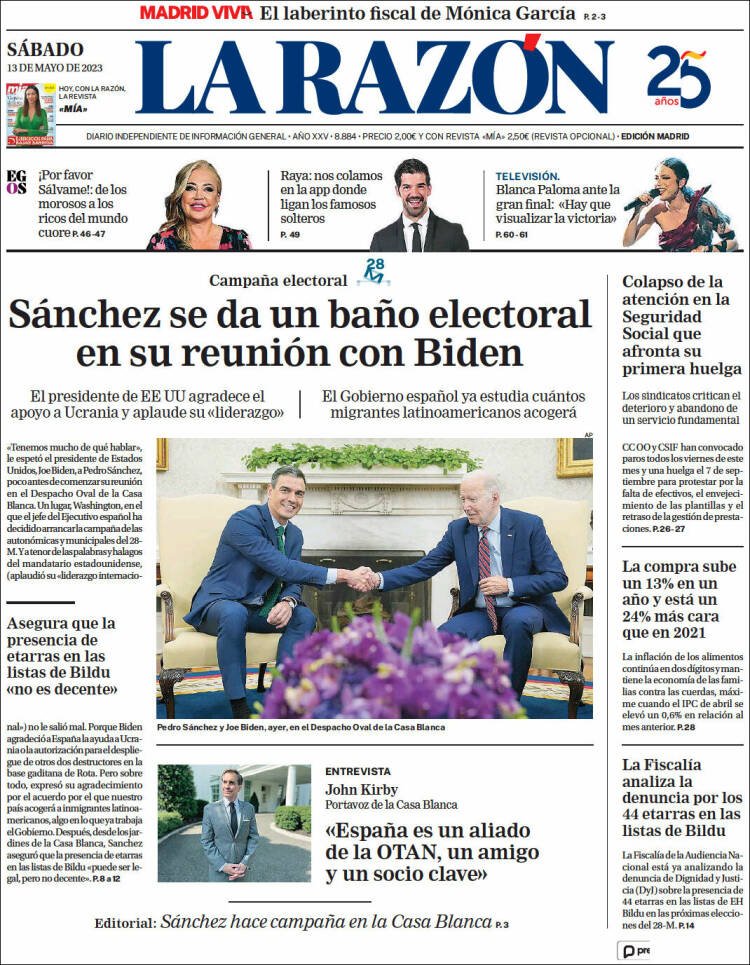 Portada La Razón Portada La Razón