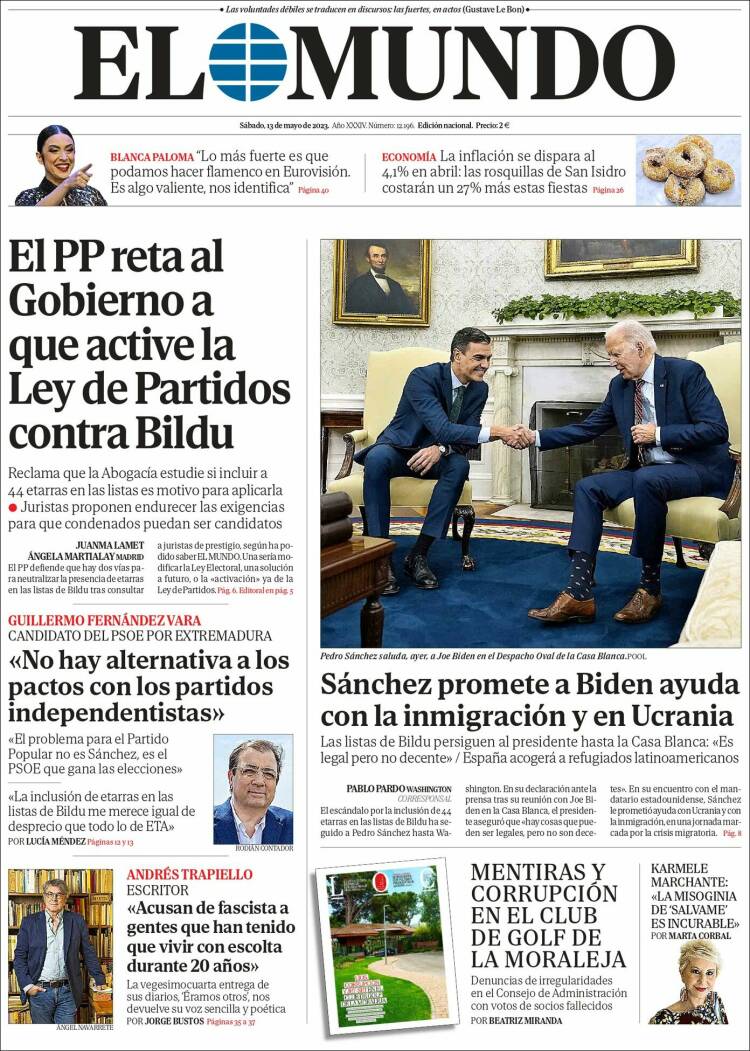 Portada El Mundo Portada El Mundo