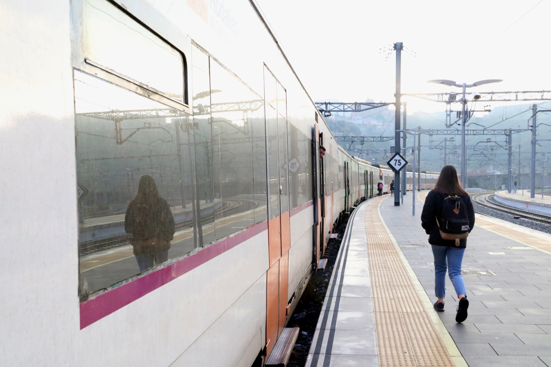 80 pasajeros evacuados de un tren de la R3 averiado cerca de la estación de la Molina