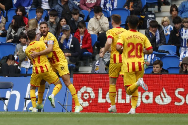 Gol Stuani Girona ante Real Sociedad / Foto: EFE - Javier Etxezarreta