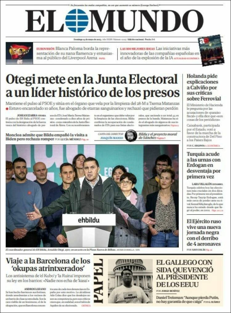 Portada El Mundo Portada El Mundo