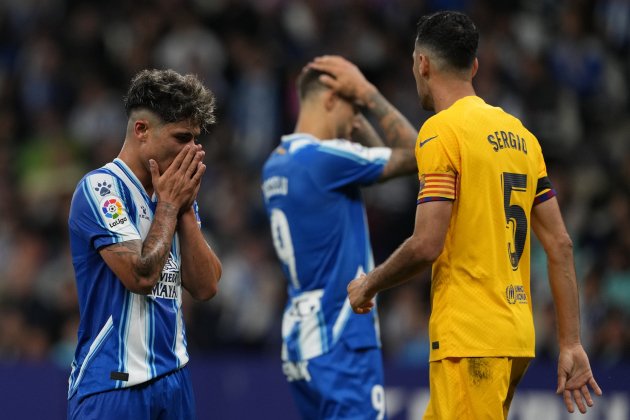 Nico Melamed Joselu decepción Espanyol Barça / Foto: EFE