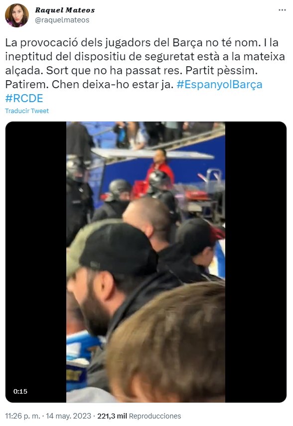Raquel Mateos Barça Espanyol Twitter