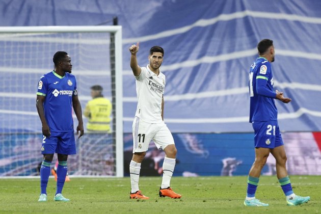 Marco Asensio celebració gol Reial Madrid Getafe / Foto: EFE