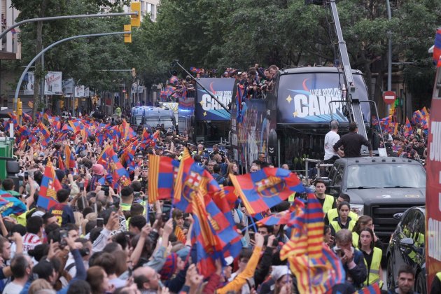 Rúa celebración Liga Barça / Foto: Carlos Baglietto