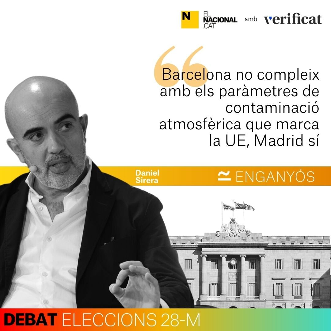 daniel sirera contaminacio debate barcelona 2023 verificado