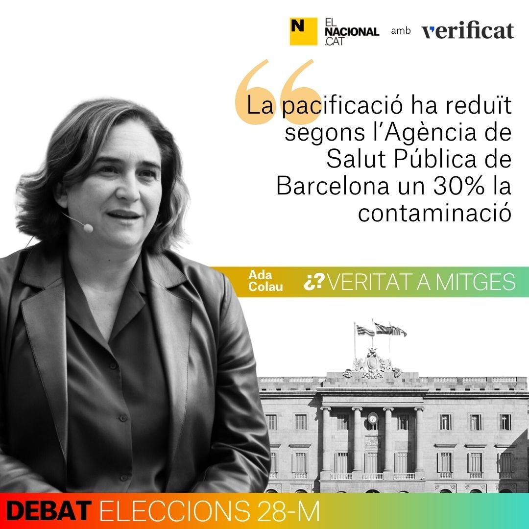 ada colau pacificacio debat barcelona 2023 verificat