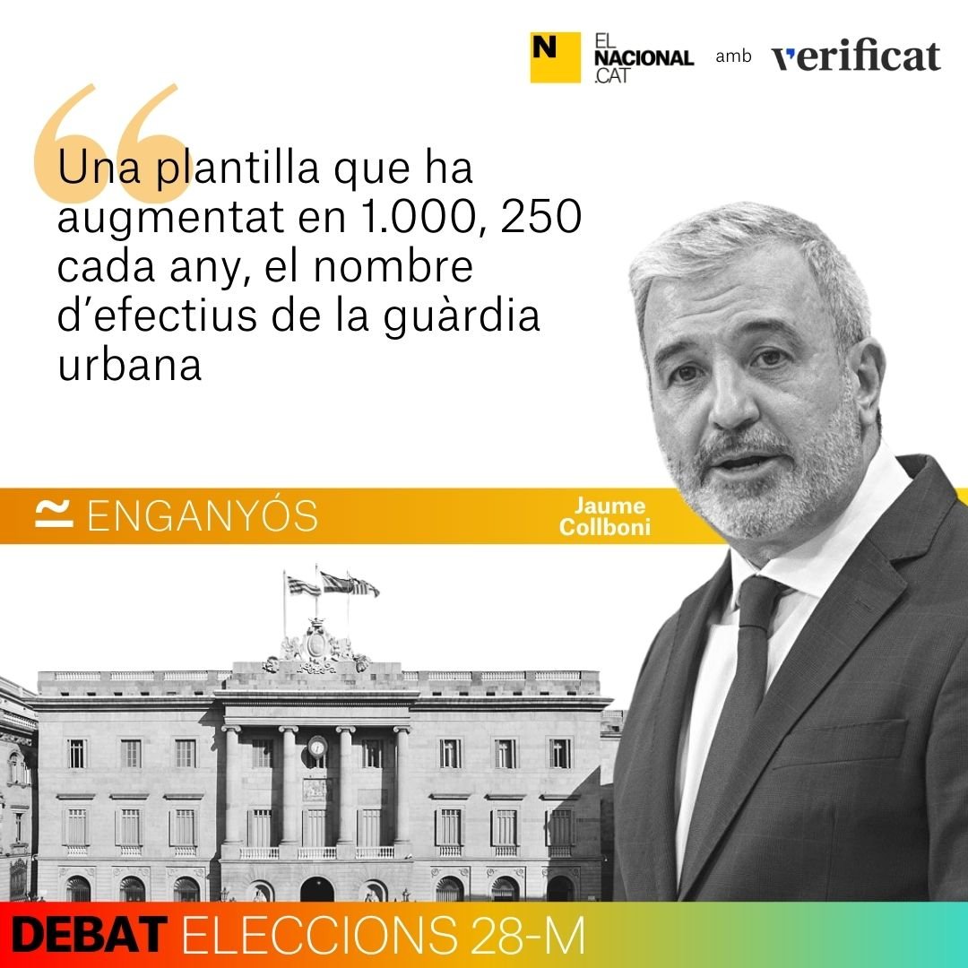 jaume collboni guardia urbana debate barcelona 2023 verificado