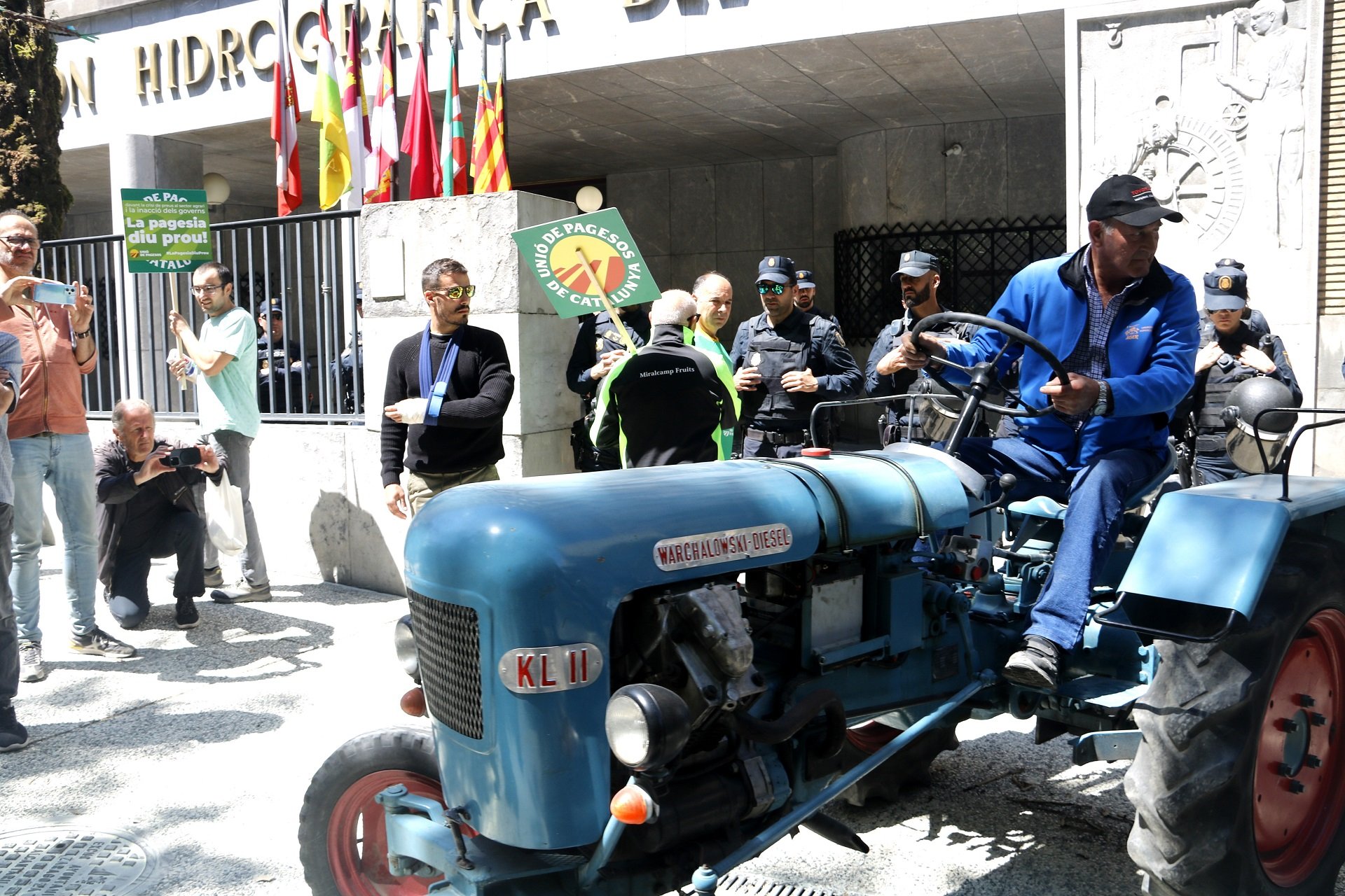 La tractorada de Ponent i les Terres de l'Ebre arriba a Saragossa per reclamar ajudes per la sequera