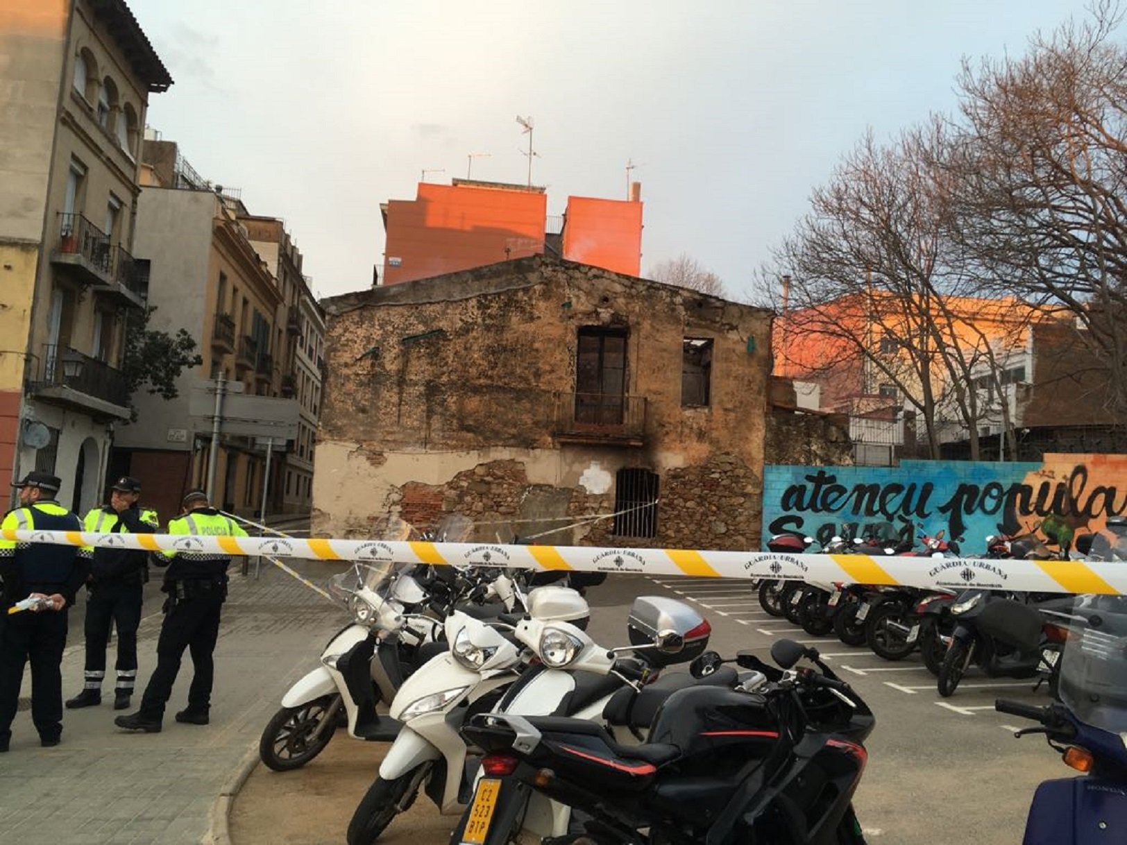 Barcelona youth centre burnt down, graffitied with nazi and fascist symbols