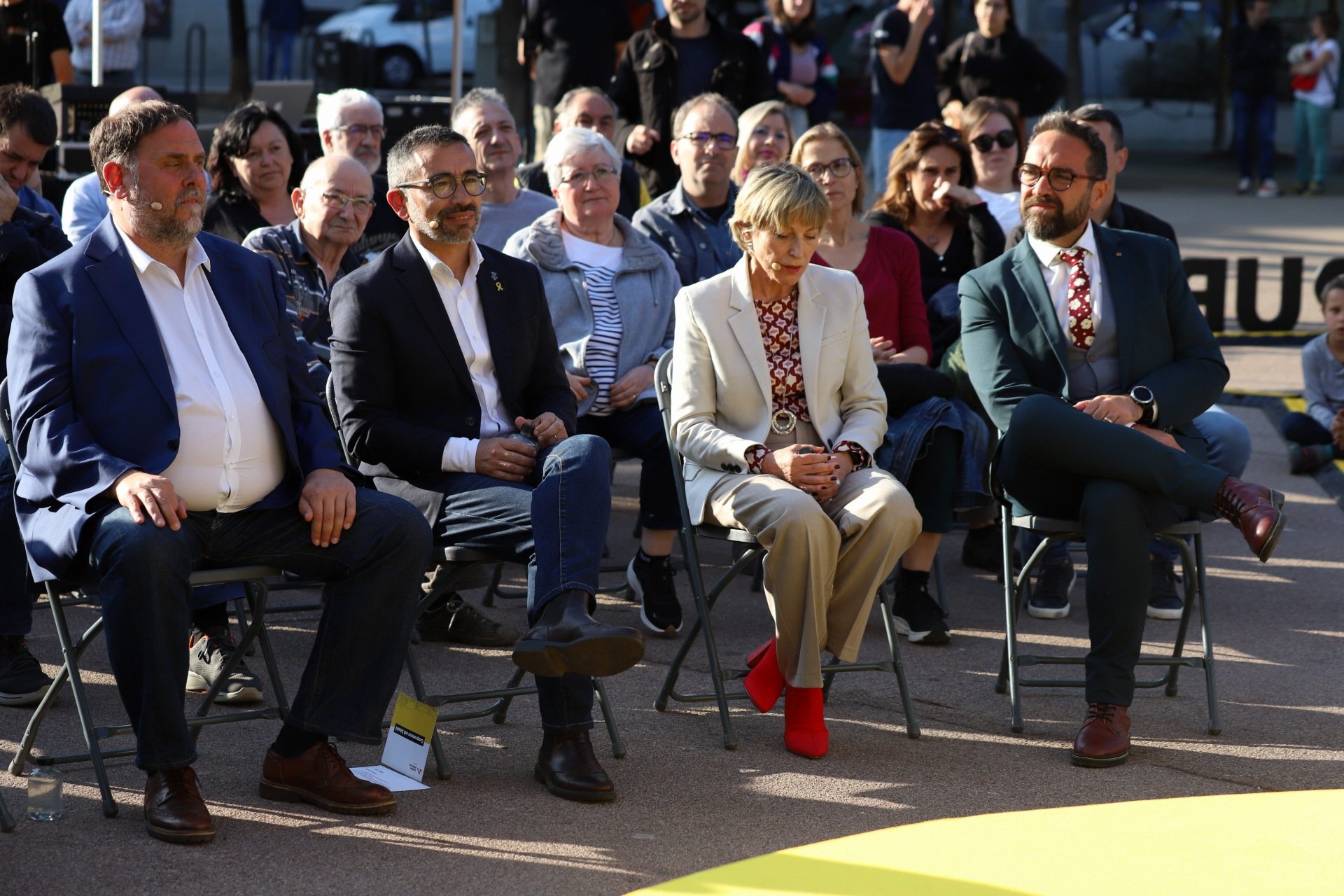 Gabriel Fernandez Oriol Junqueras Carme Forcadell ERC Sabadell / Miquel Muñoz Gabriel Fernandez Oriol Junqueras Carme Forcadell ERC Sabadell / Miquel Muñoz