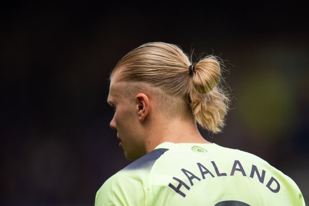 Erling Haaland en un partit del Manchester City / Foto: EFE - Peter Powell