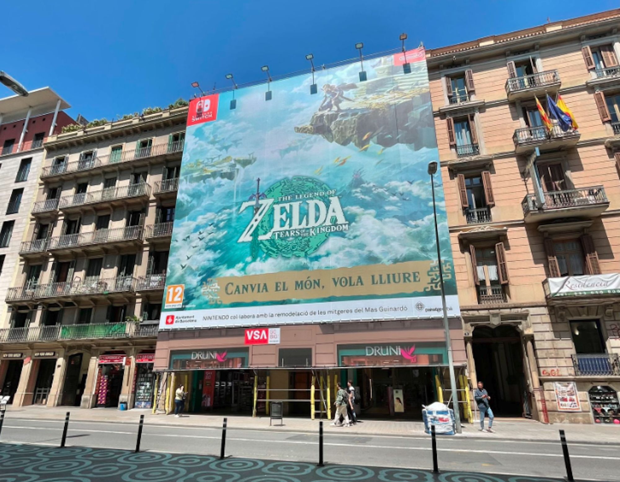 El videojuego de Zelda se publicita en Barcelona en catalán