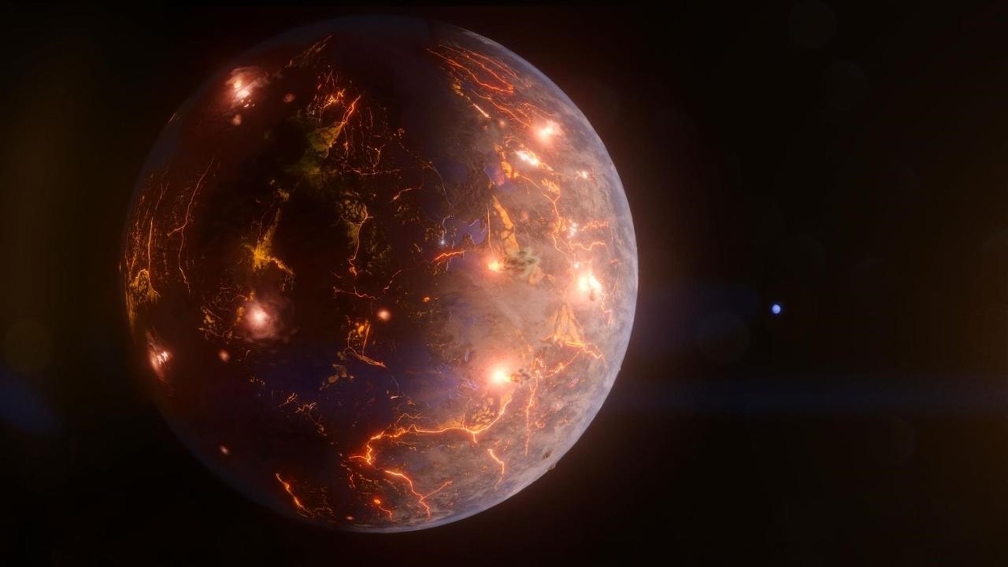 Descobreixen un exoplaneta de la mida de la Terra potencialment cobert de volcans