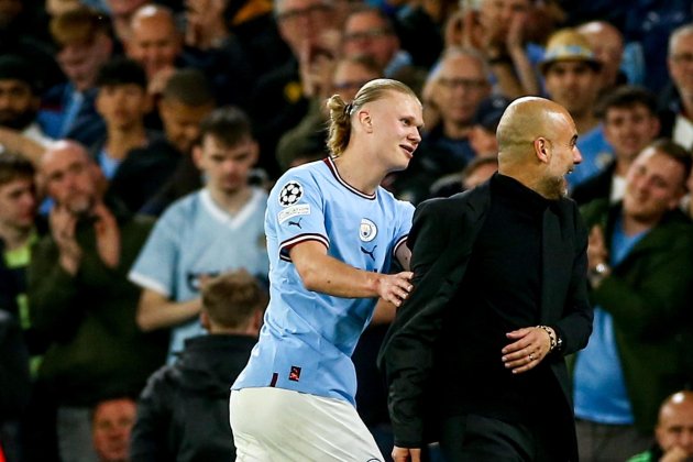 Erling Haaland Pep Guardiola Manchester City / Foto: EFE